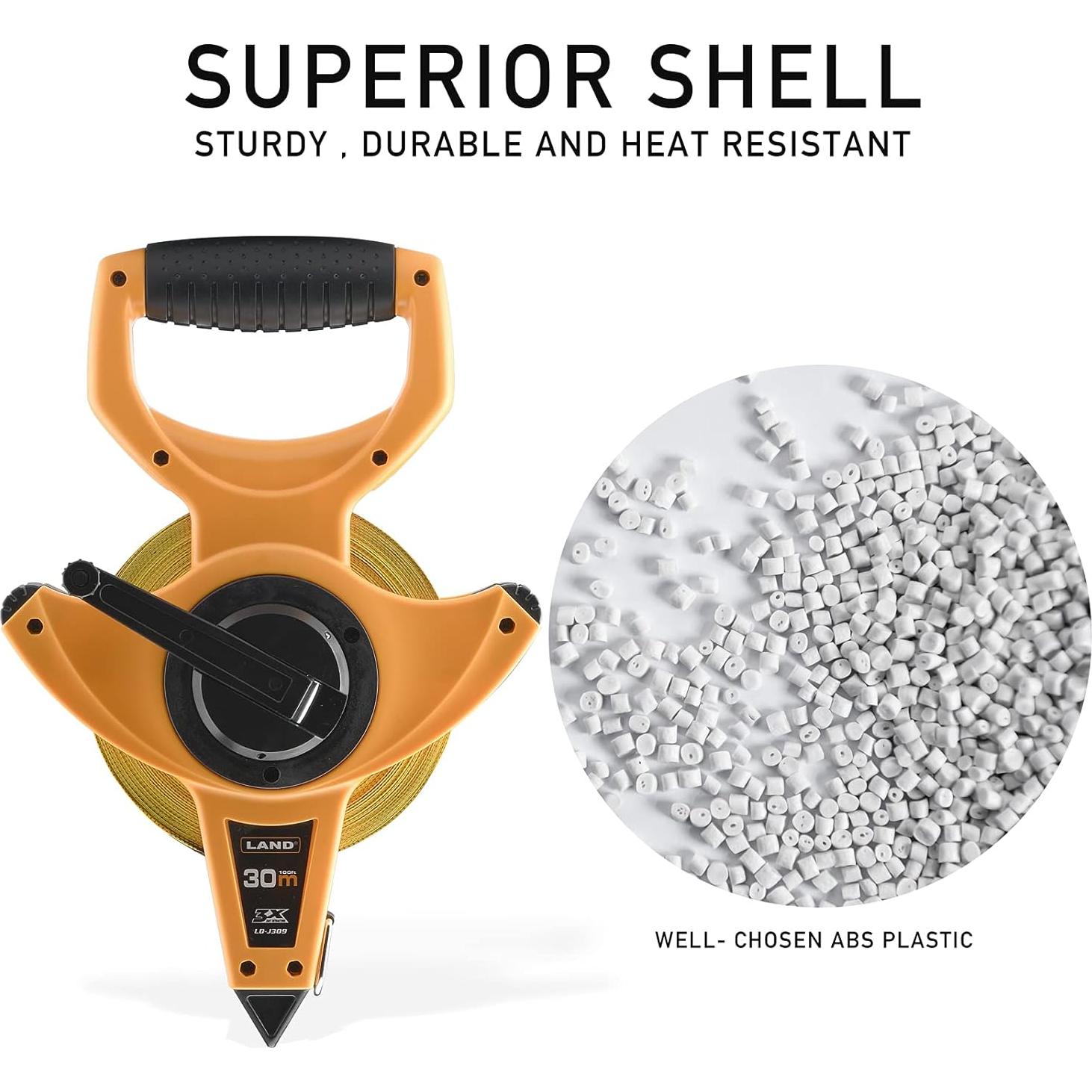 Cinta Métrica de Fibra de Vidrio LAND 30m Doble Escala