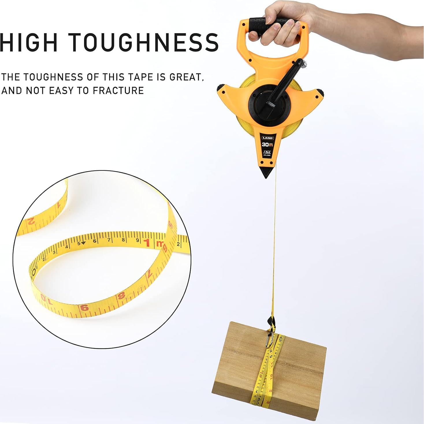 Cinta Métrica de Fibra de Vidrio LAND 30m Doble Escala