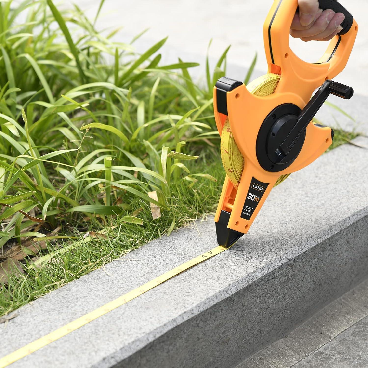 Cinta Métrica de Fibra de Vidrio LAND 30m Doble Escala