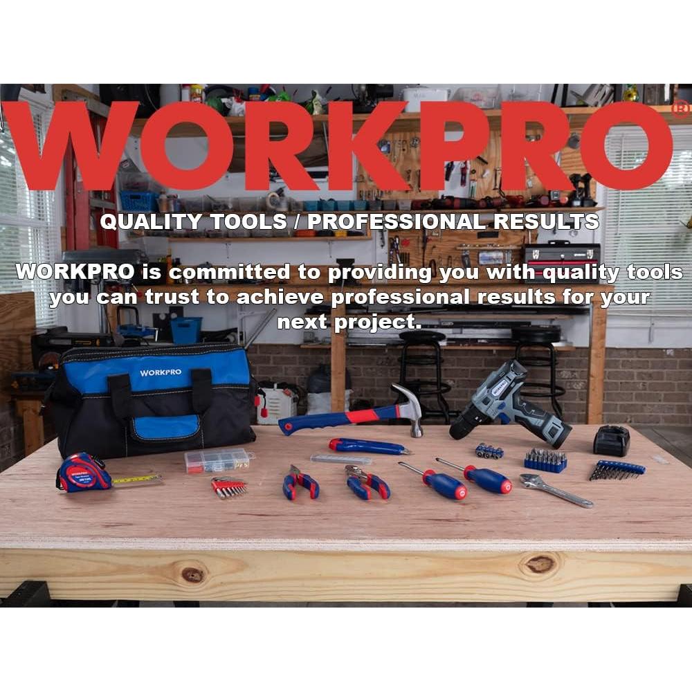 Lima Plana WORKPRO W051009 20.32 cm con Mango Ergonómico