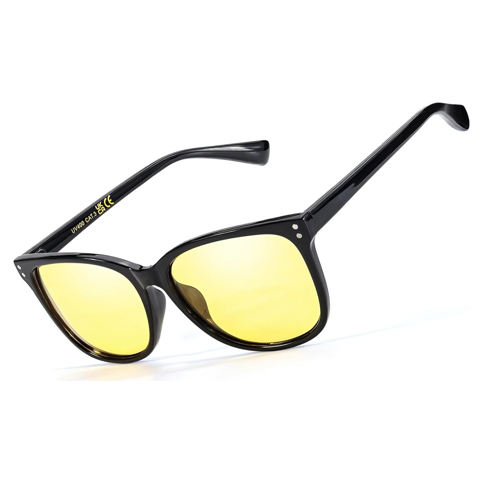 Gafas de visión nocturna LVIOE unisex con lentes amarillos