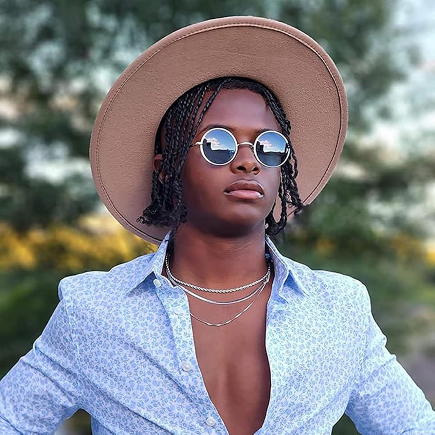 Gafas de sol redondas polarizadas HJSTES UV400 unisex