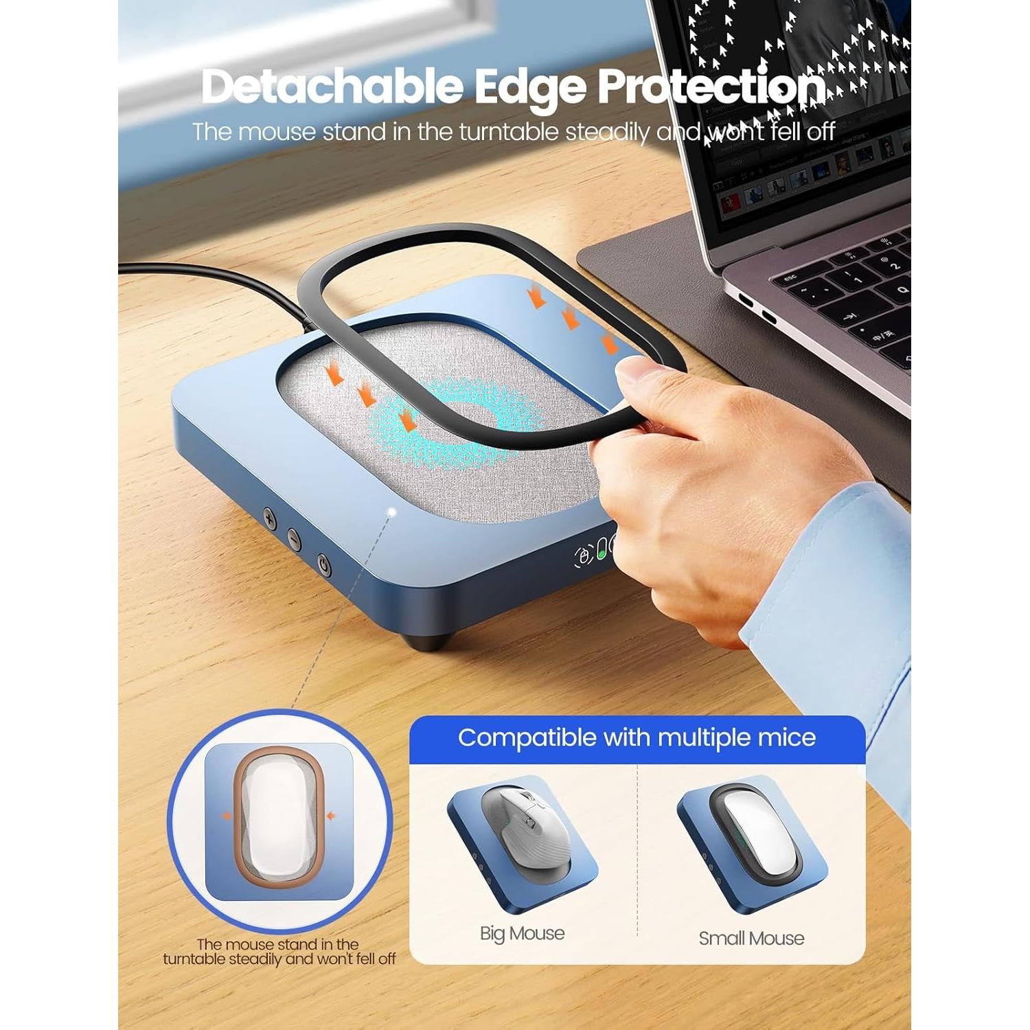 Dispositivo de Movimiento de Ratón Indetectable EAXBUX con Plato Giratorio