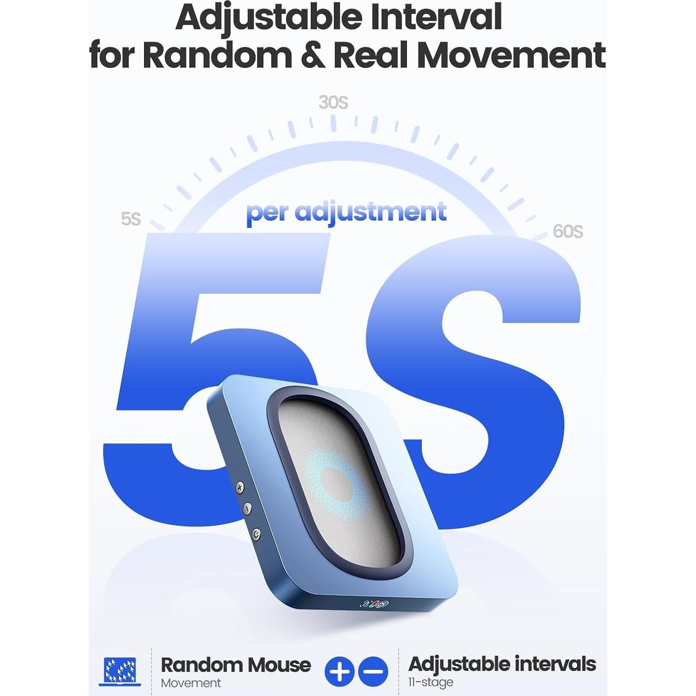 Dispositivo de Movimiento de Ratón Indetectable EAXBUX con Plato Giratorio