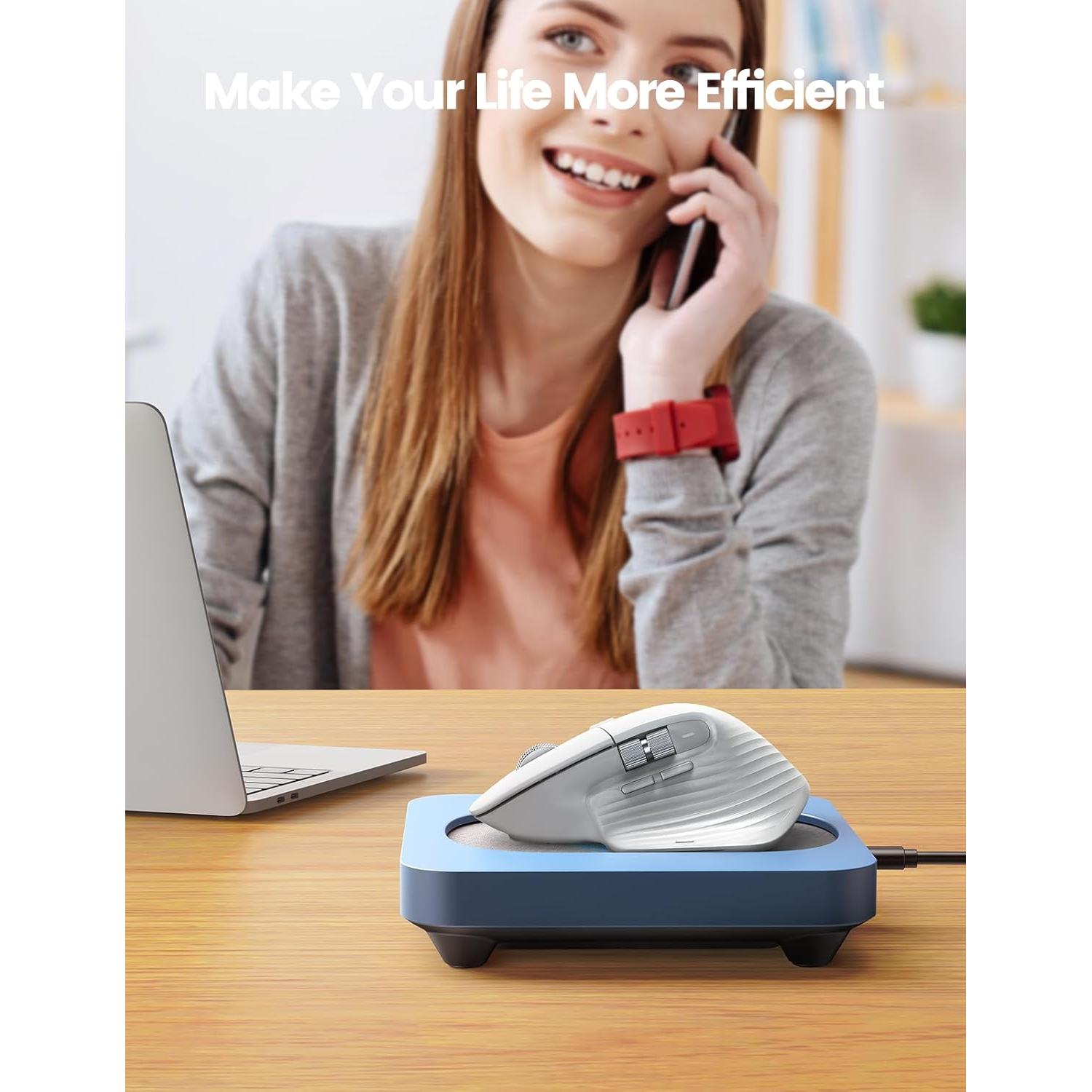 Dispositivo de Movimiento de Ratón Indetectable EAXBUX con Plato Giratorio