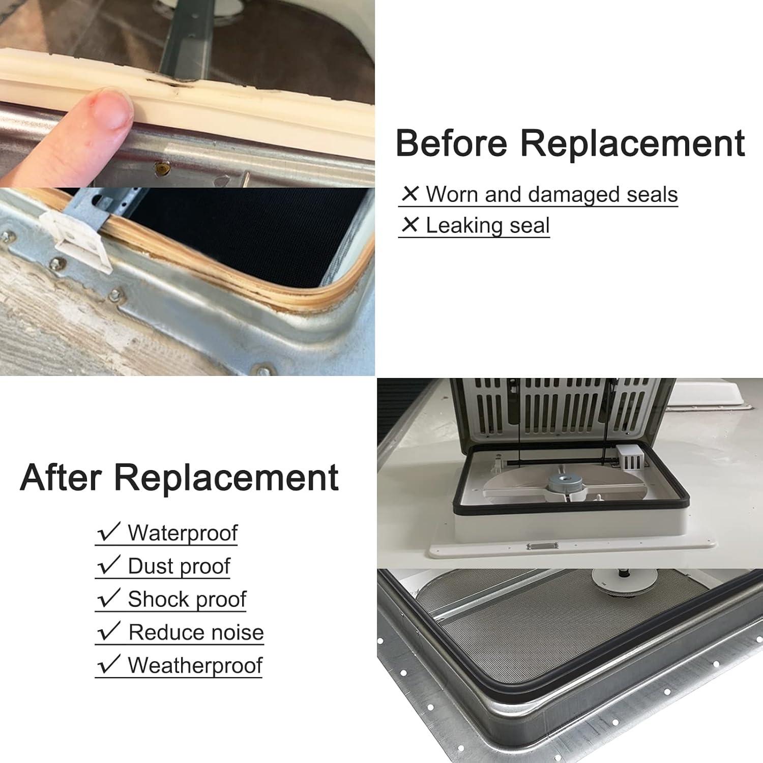 Sello de Ventilación de Techo RV WTNYOU 51" Negro TPE