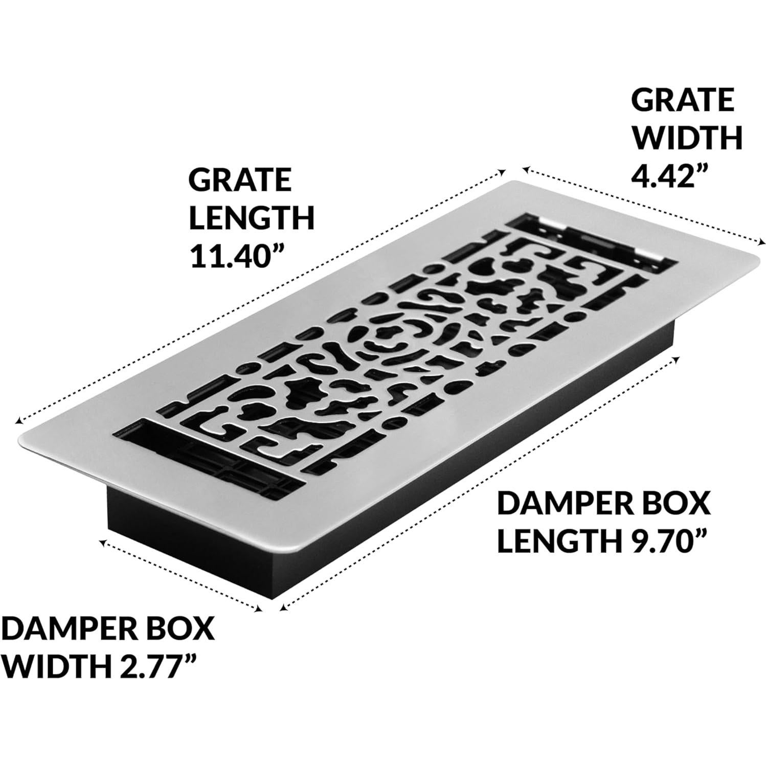 Rejilla de Piso Feng Shui Decor Grates LFGS212-NKL Níquel 2x30 cm