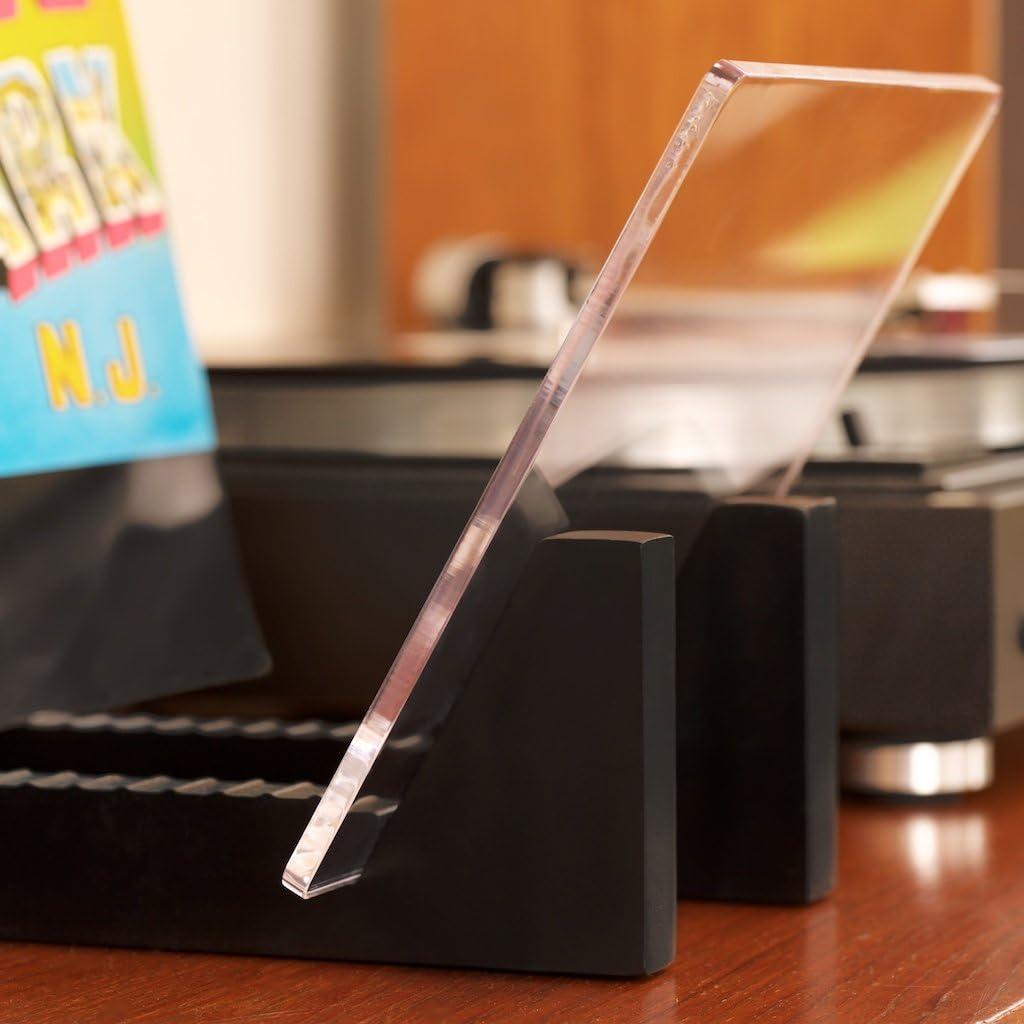 Soporte para Discos de Vinilo KAIU - Madera Sólida y Acrílico - Almacena 50 LPs