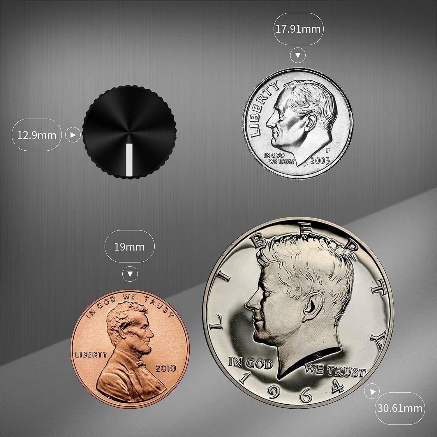 Perillas de Efecto de Guitarra DaierTek 13 Piezas Metal Anodizado