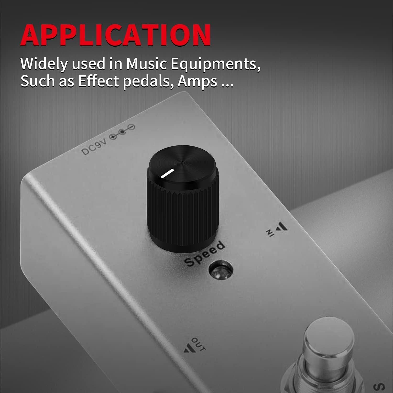 Perillas de Efecto de Guitarra DaierTek 13 Piezas Metal Anodizado