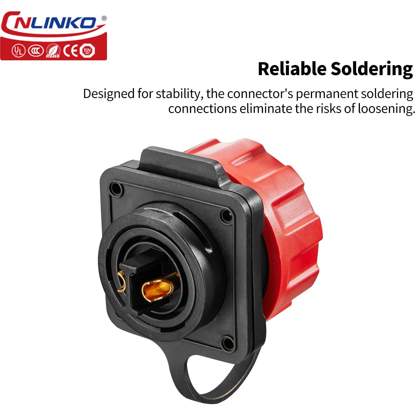 Conector Industrial Impermeable CNLINKO YM-24 M24 2 Pines