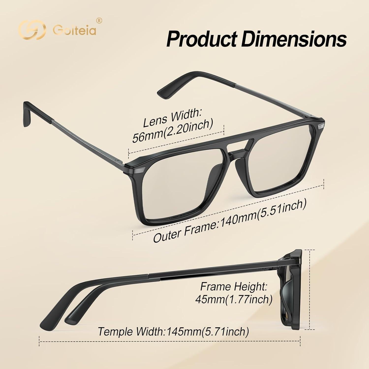 Gafas de Bloqueo de Luz Azul Goiteia Retro 70s Naranja