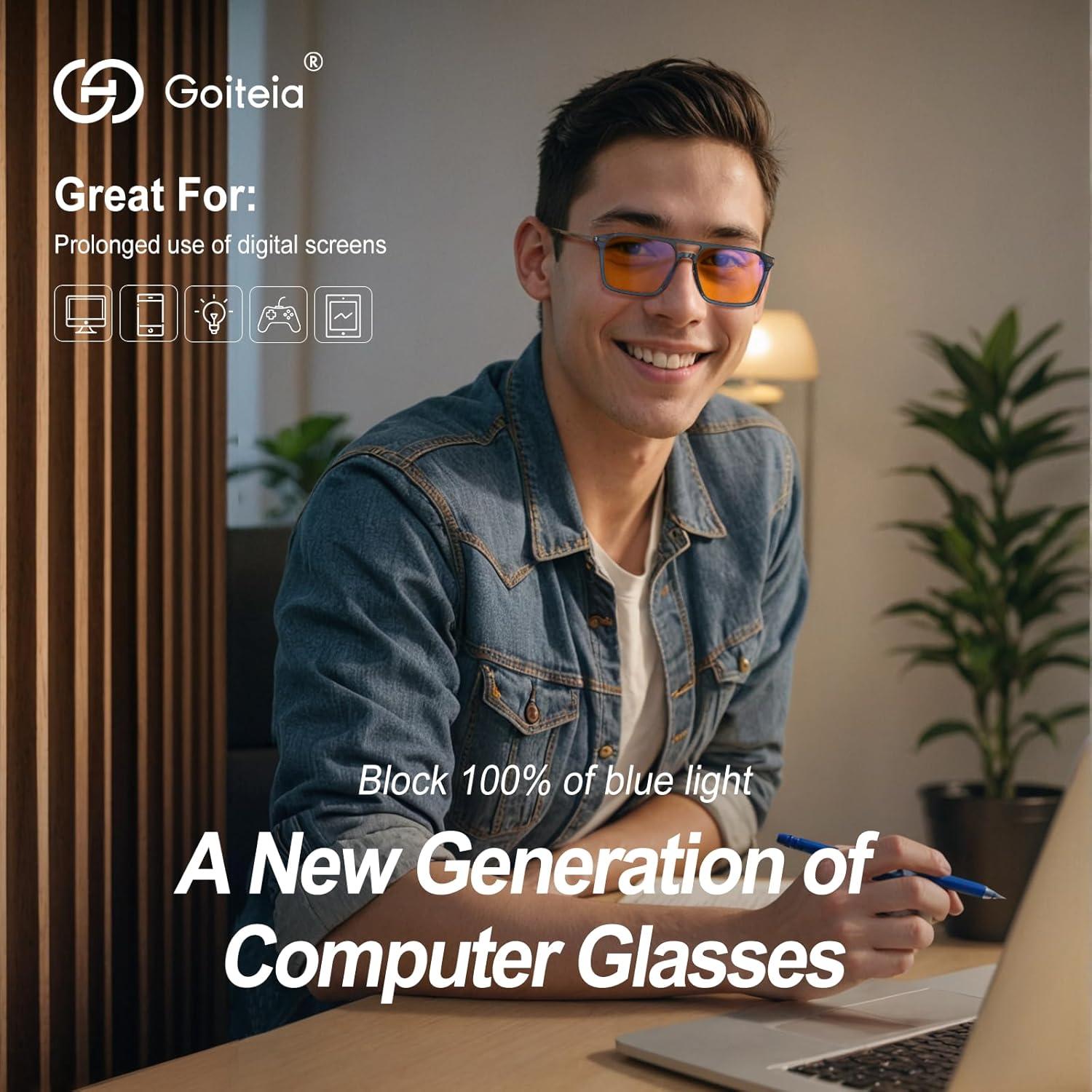 Gafas Bloqueo Luz Azul Goiteia Naranja Alivio Migrañas