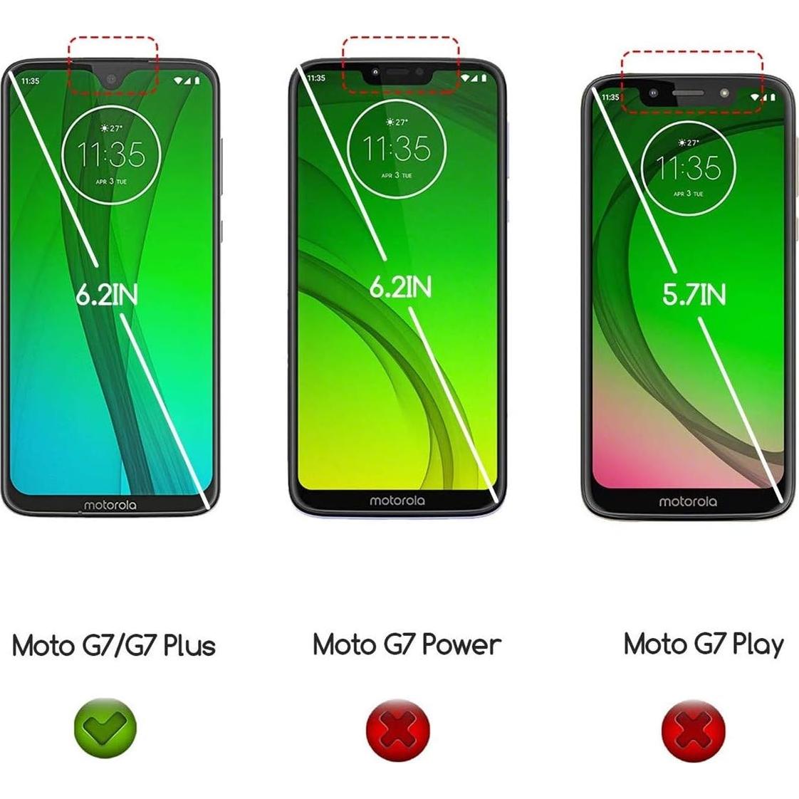 Funda iCoverCase Plegable para Motorola Moto G7/G7 Plus - Rojo Vino