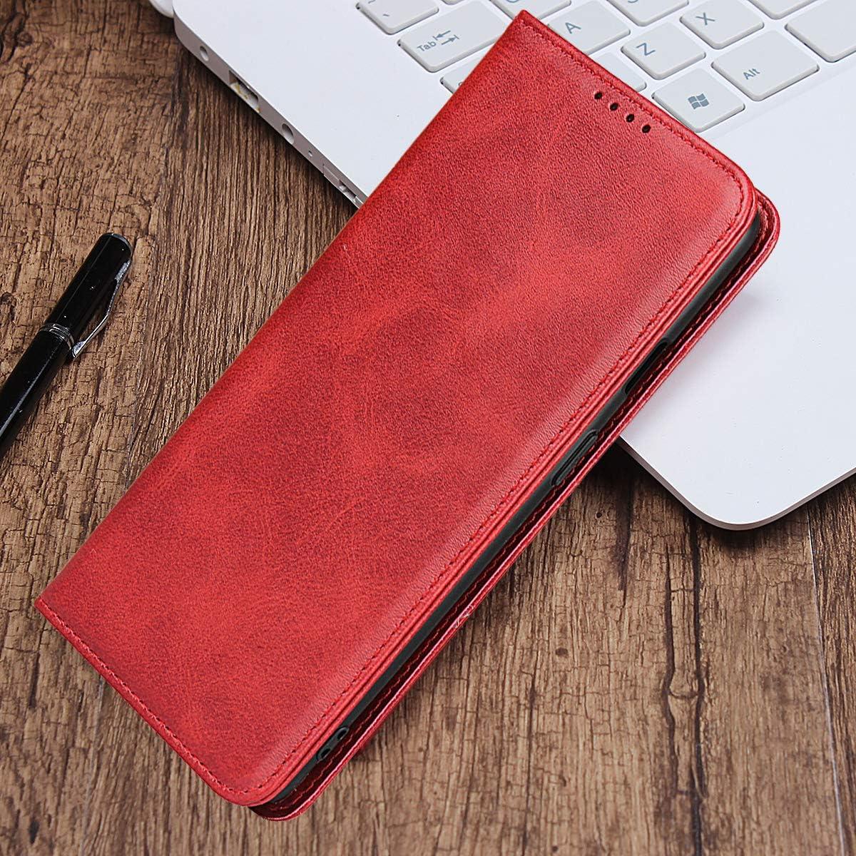 Funda iCoverCase Plegable para Motorola Moto G7/G7 Plus - Rojo Vino