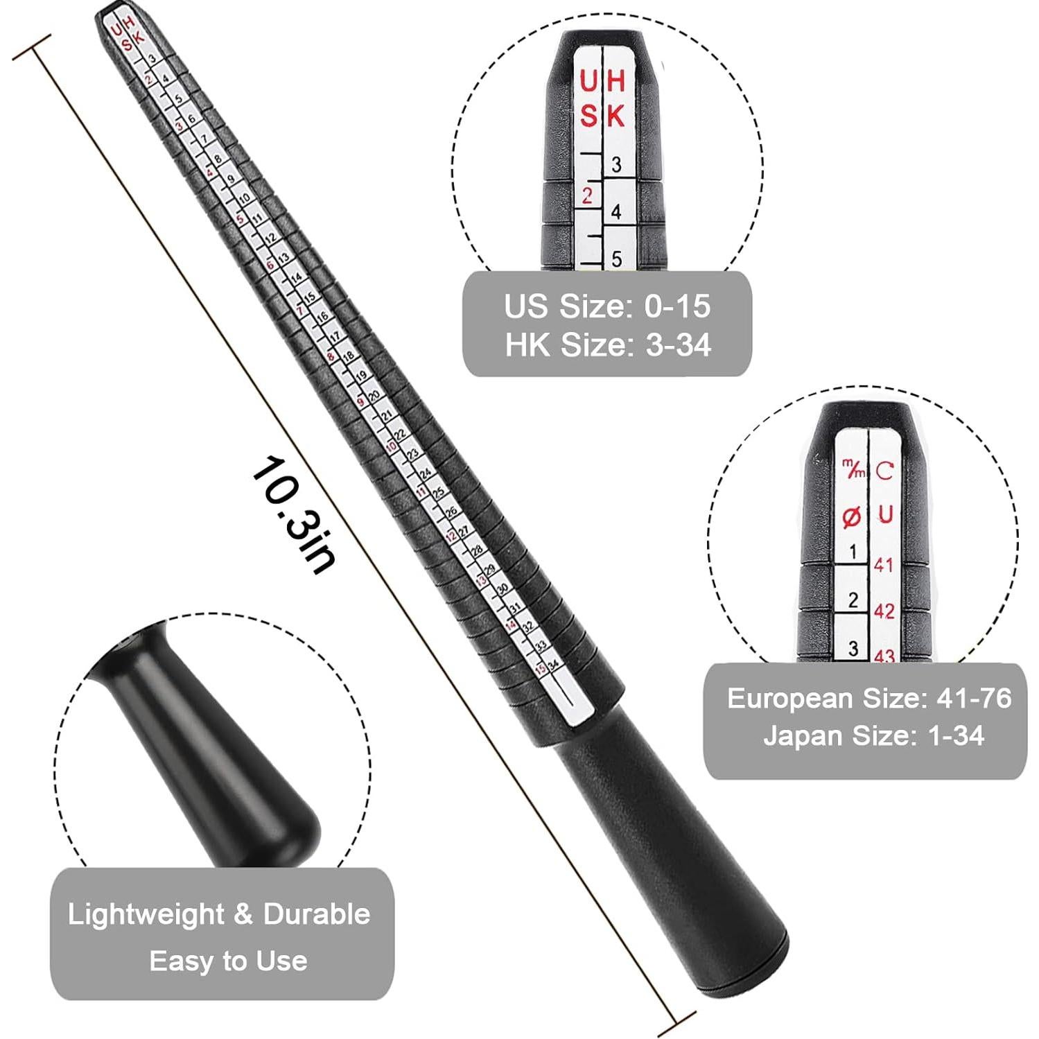 Juego de Herramientas para Medir Tallas de Anillos Accmor