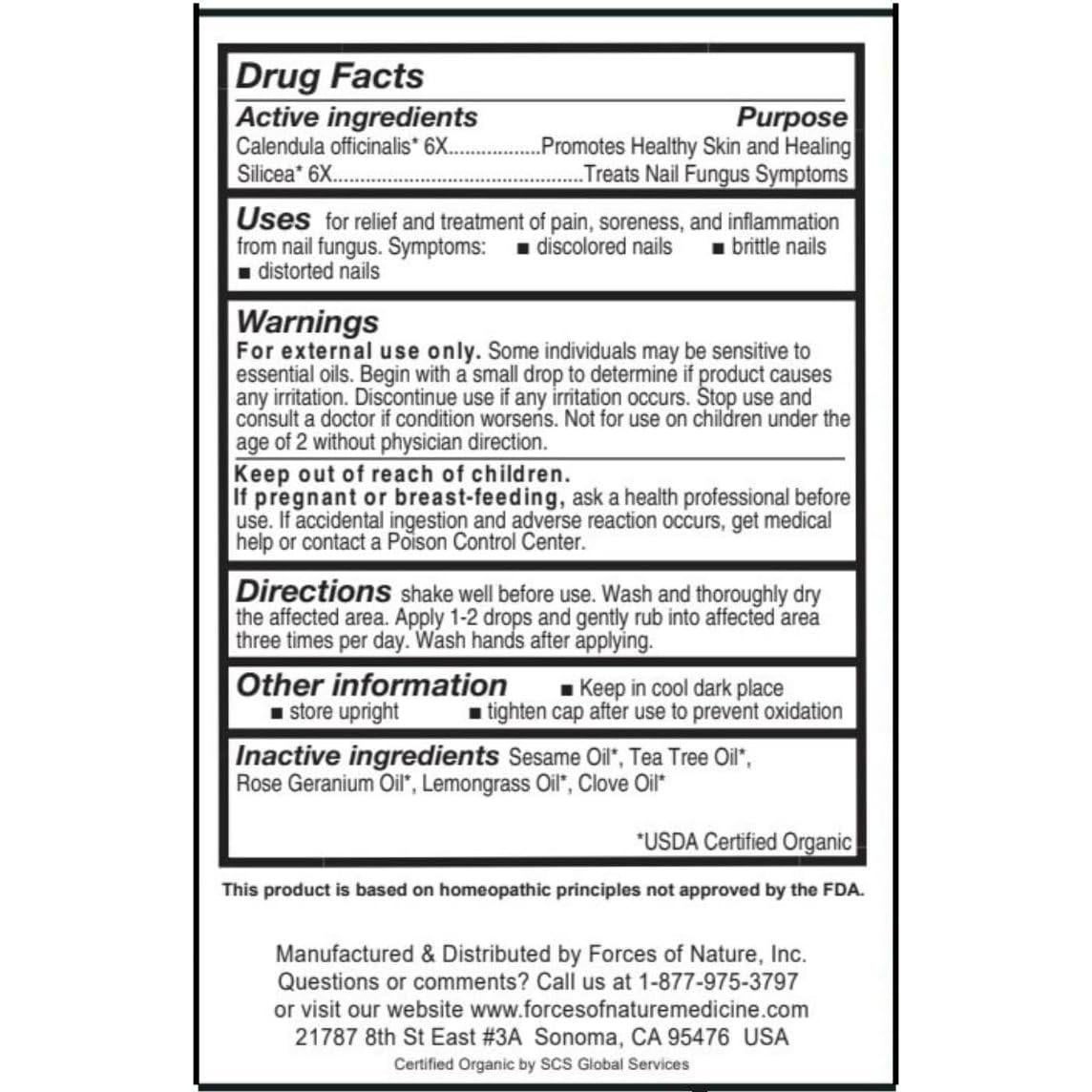 Tratamiento Antifúngico Orgánico Uñas Forces of Nature 5 ml