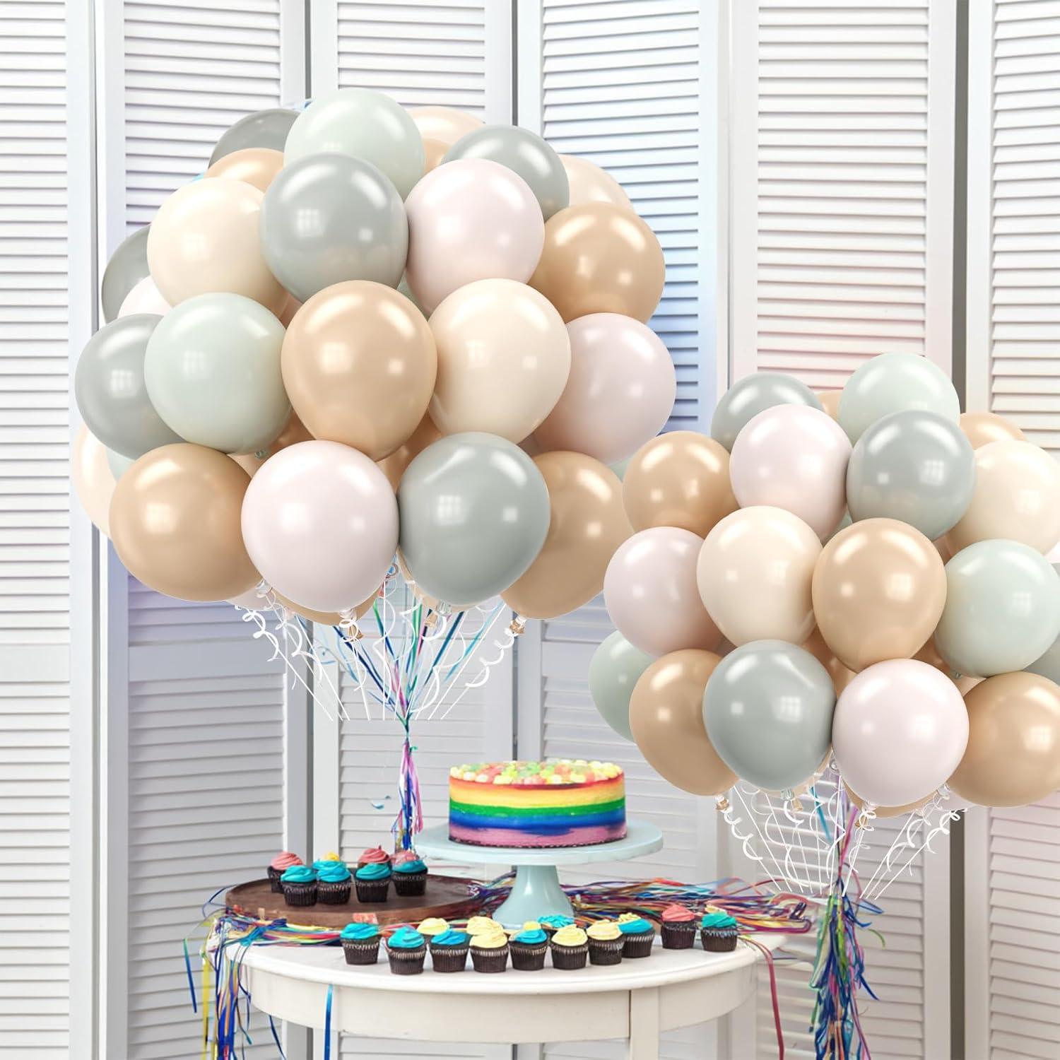 Globos de Láttex 30 cm FEYG - Nude Verde Polvoriento 30pcs