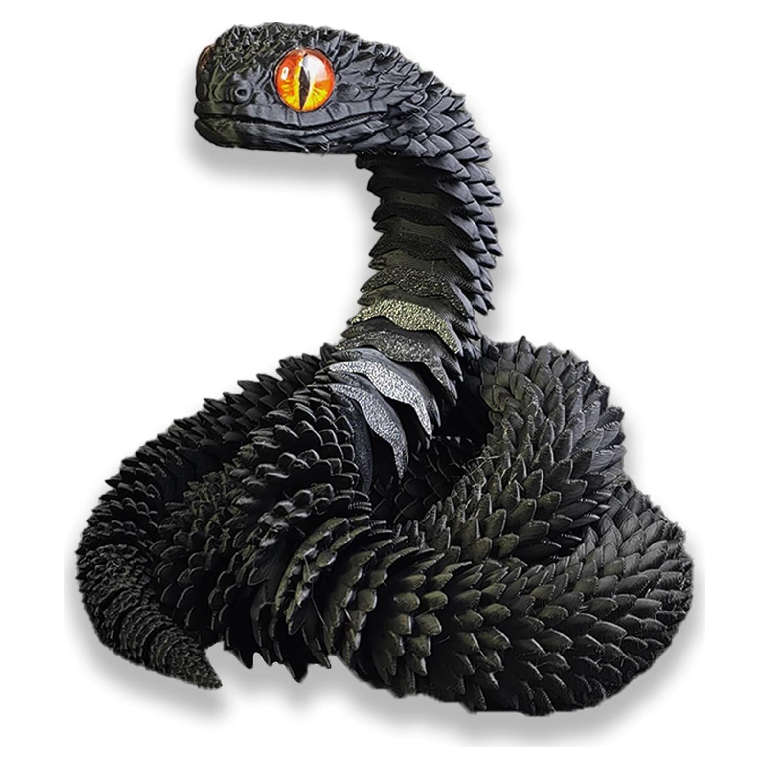 Serpiente Víbora Impresa en 3D Binvin 51.3 cm Juguete Articulado