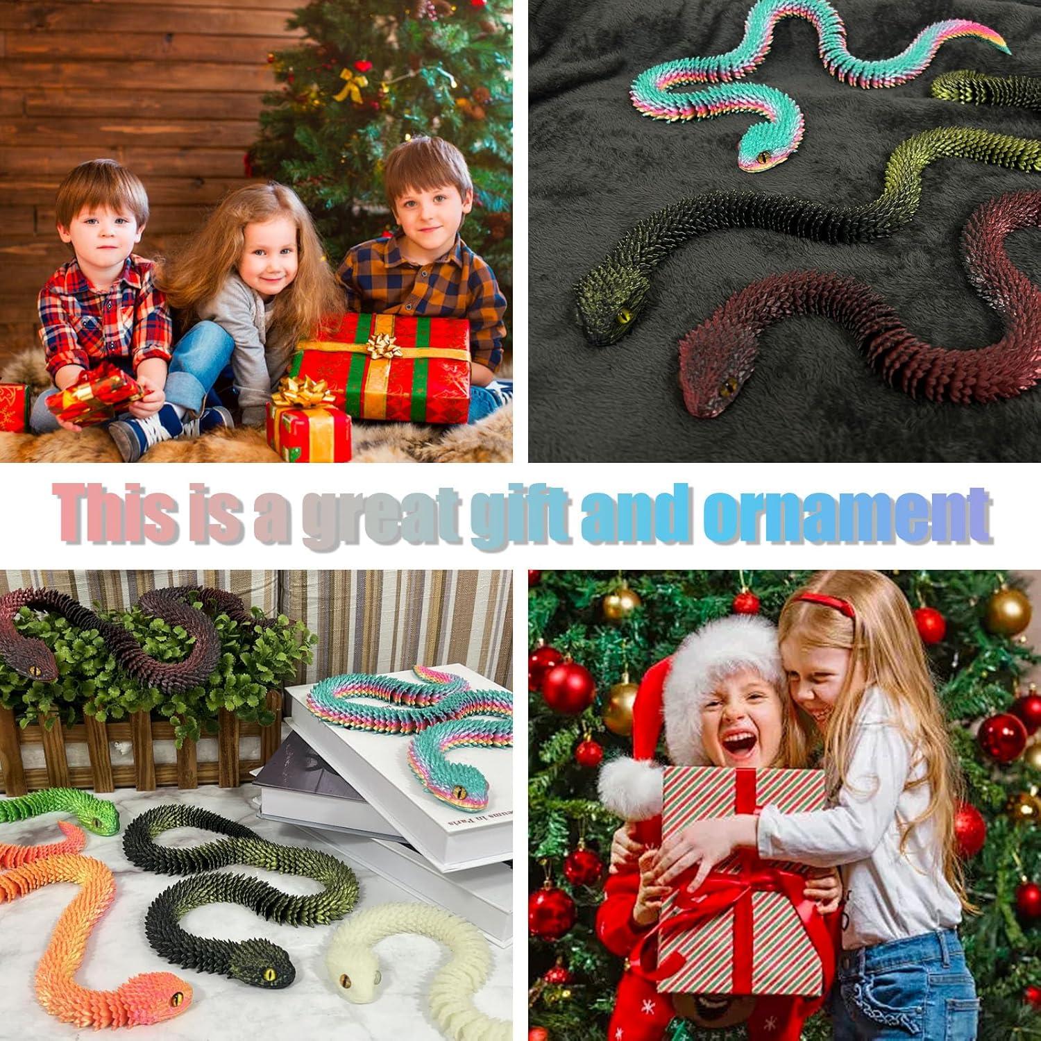 Serpiente Víbora Impresa en 3D Binvin 51.3 cm Juguete Articulado