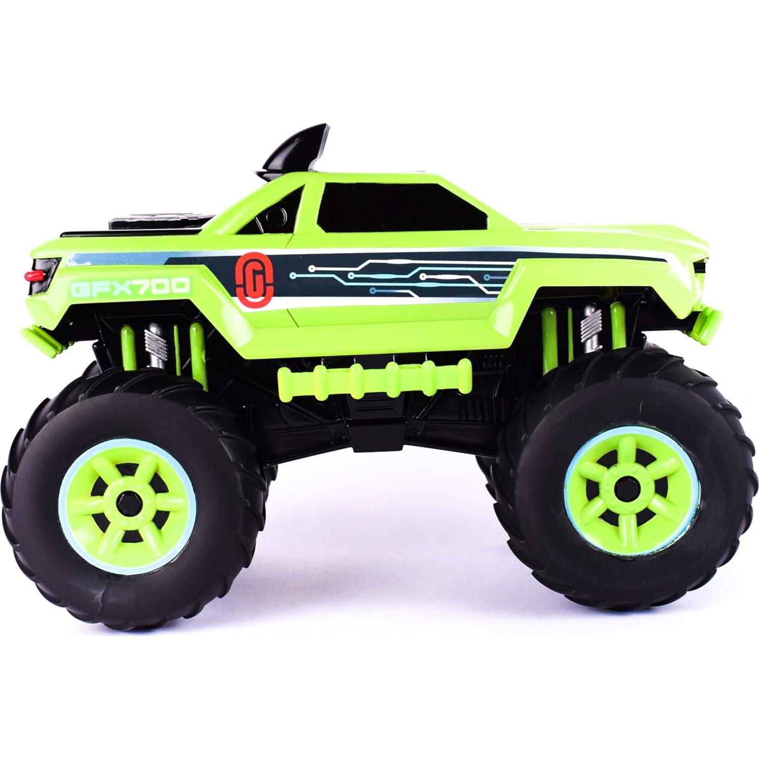 Camión Monster Maxx Action Verde 23cm Motorizado Luces Sonidos