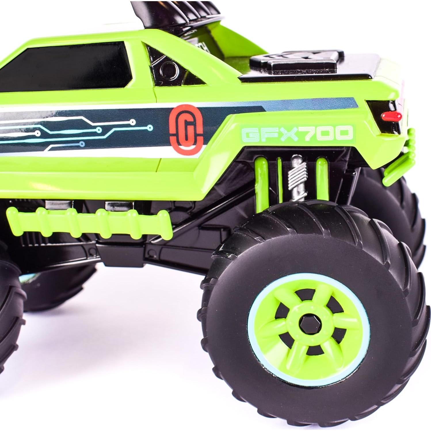 Camión Monster Maxx Action Verde 23cm Motorizado Luces Sonidos