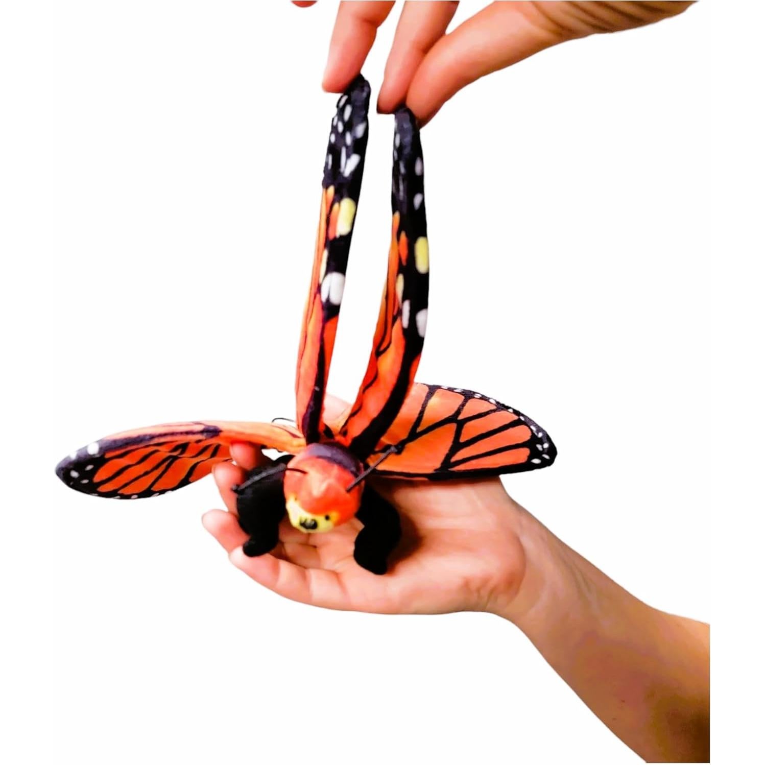 Juguete de Peluche Mariposa Monarca Naranja y Morfo Azul 28 cm