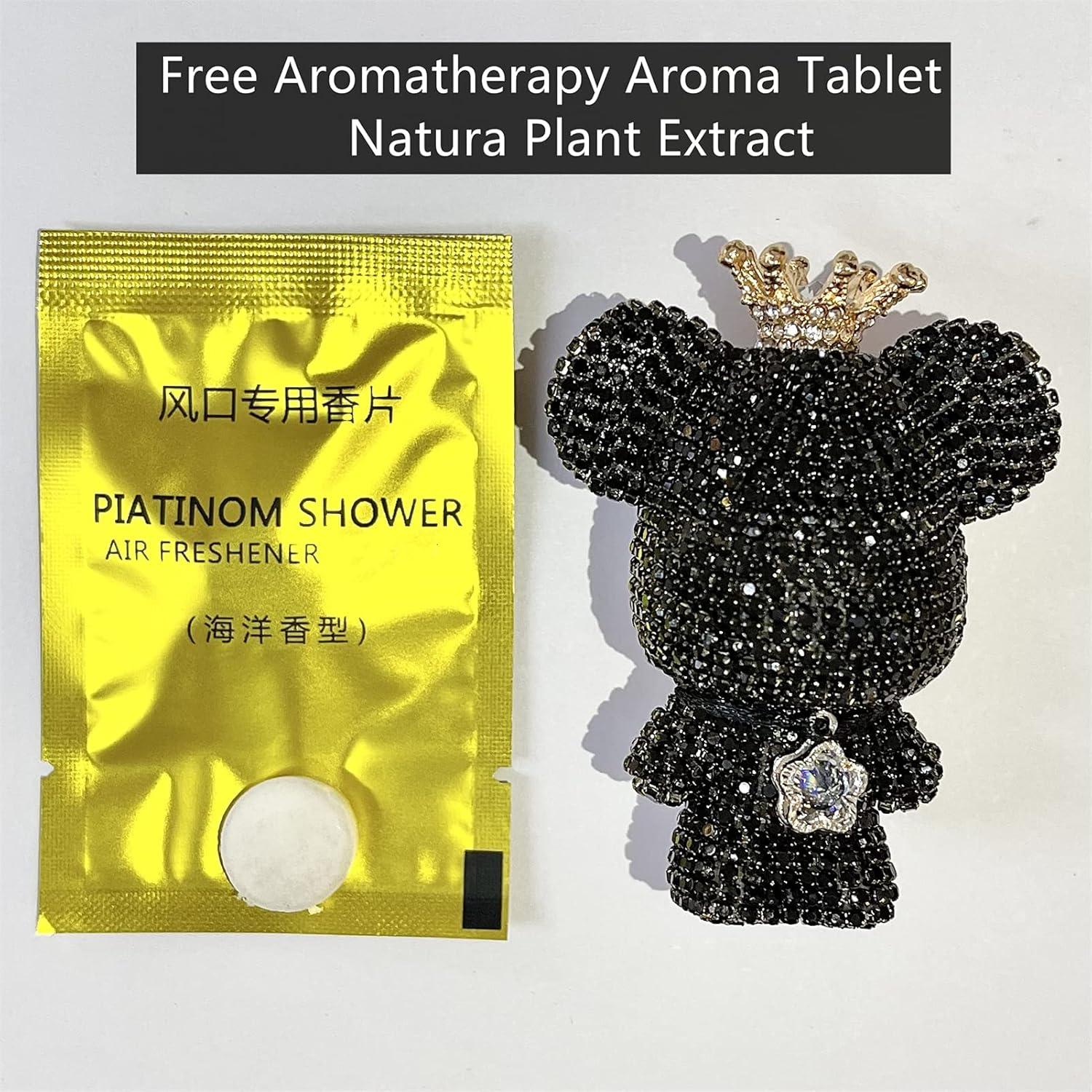 Ambientador de Coche Oso Brillante R&D AUTO Negro con Clip