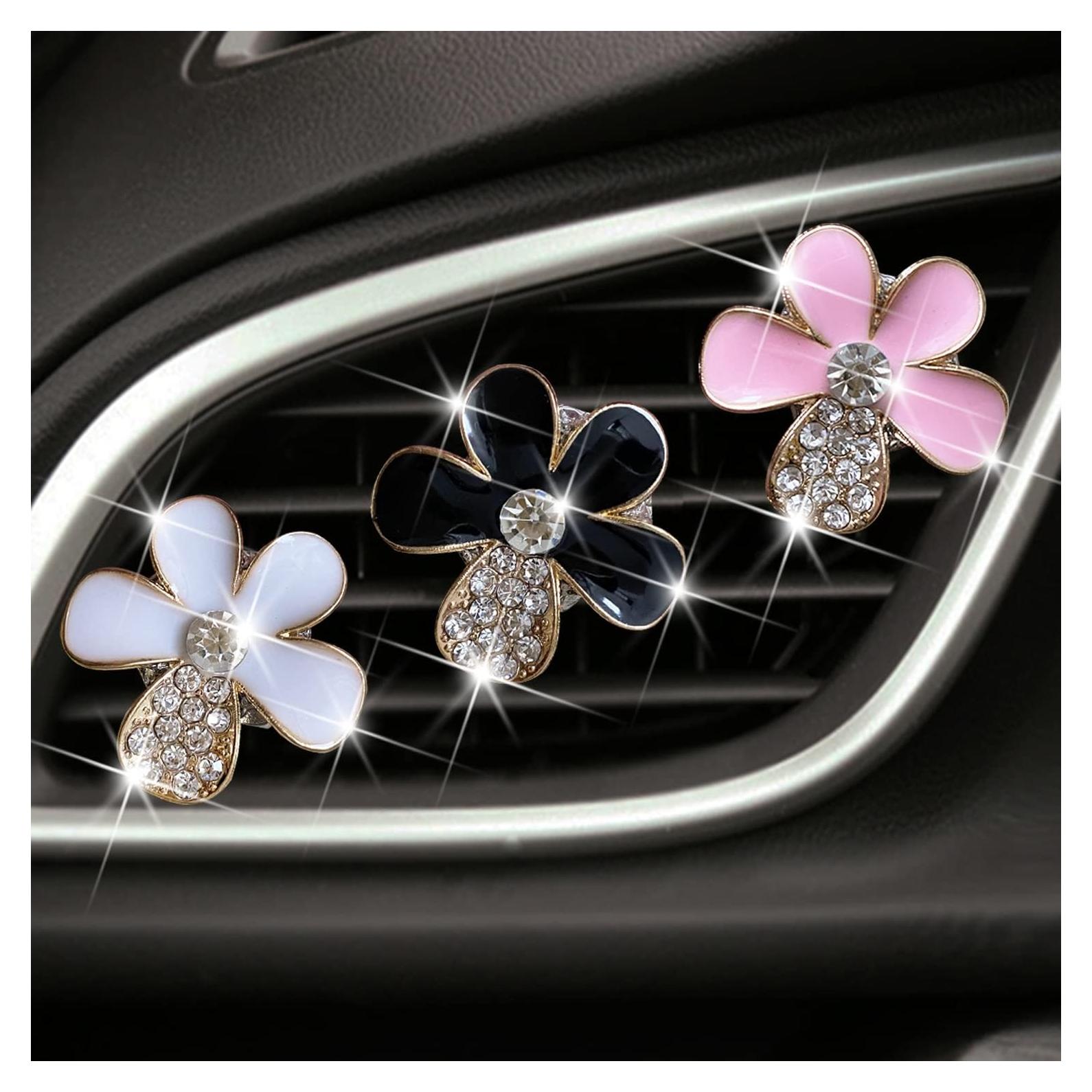 Clip de Ventilación para Auto Bling Daisy - 3 Pcs Ambientadores
