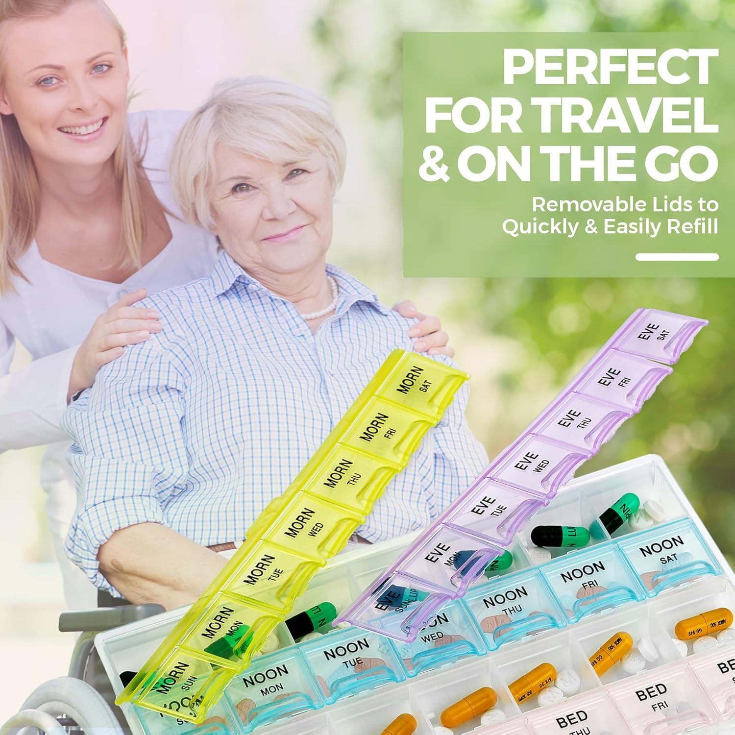 Organizador de Pastillas MEDca - Semanal 28 Compartimentos BPA Libre