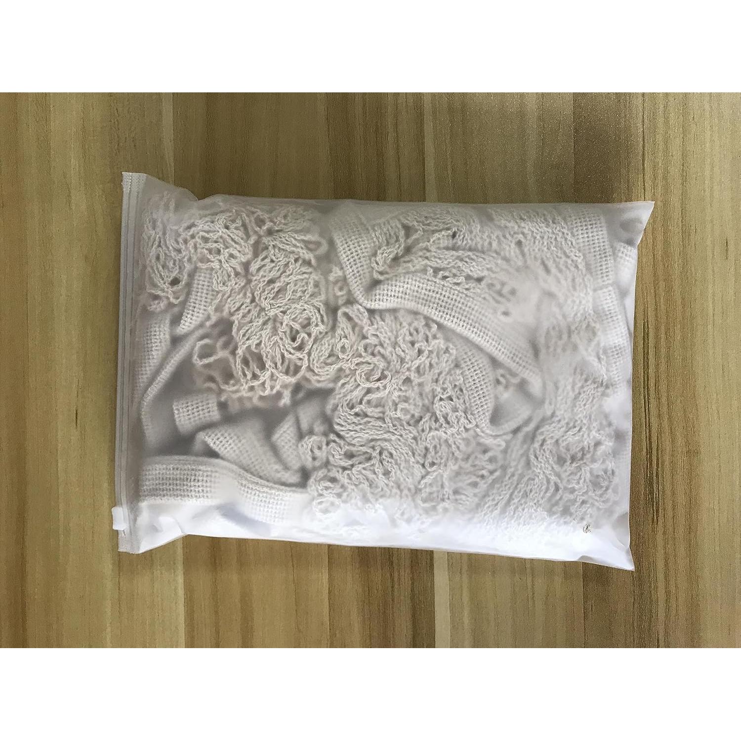 Bolsas de Compras Reutilizables de Malla de Algodón Beige