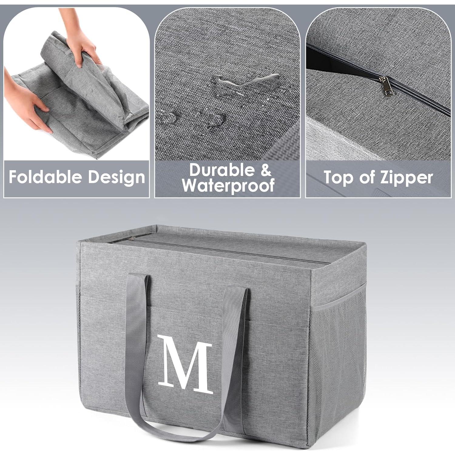 Bolsa Reutilizable TRSODD Extra Grande 37.85L Plegable con Cremallera