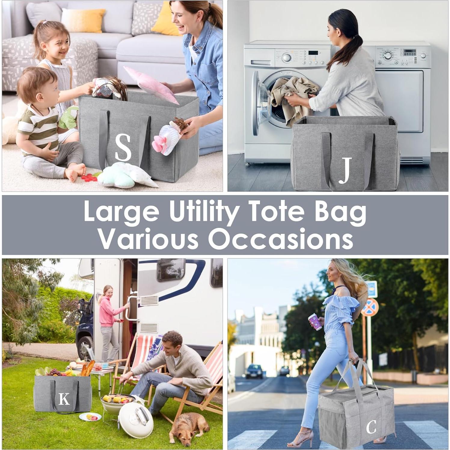 Bolsa Reutilizable TRSODD Extra Grande 37.85L Plegable con Cremallera