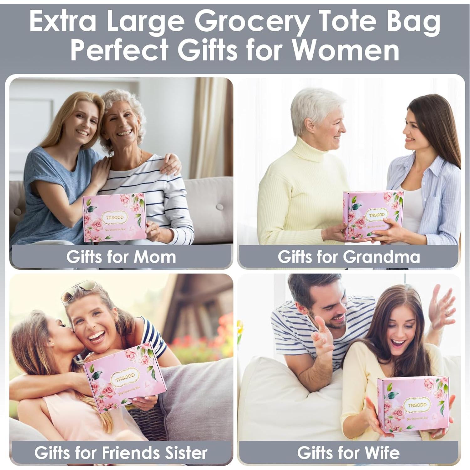 Bolsa Reutilizable TRSODD Extra Grande 37.85L Plegable con Cremallera