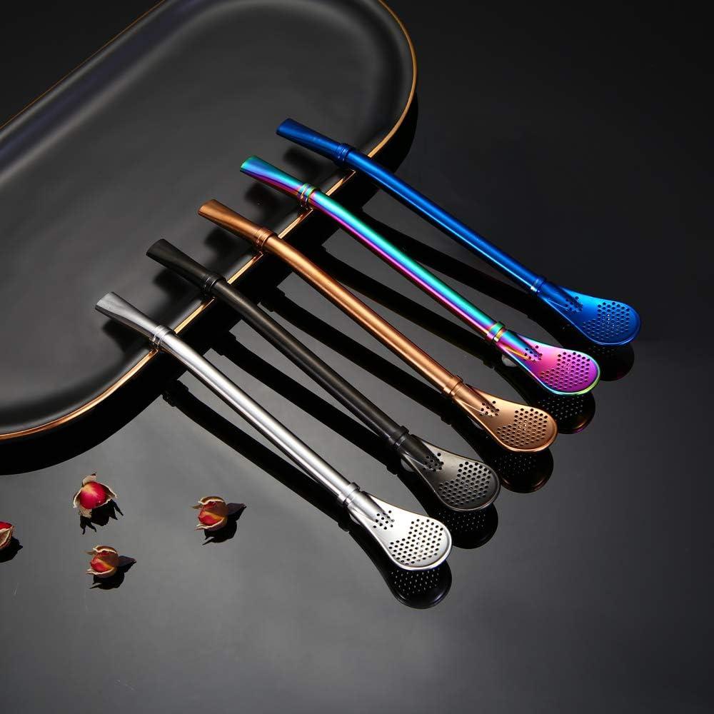 Bombilla de Yerba Mate Datconect Acero Inoxidable 5 Pajillas