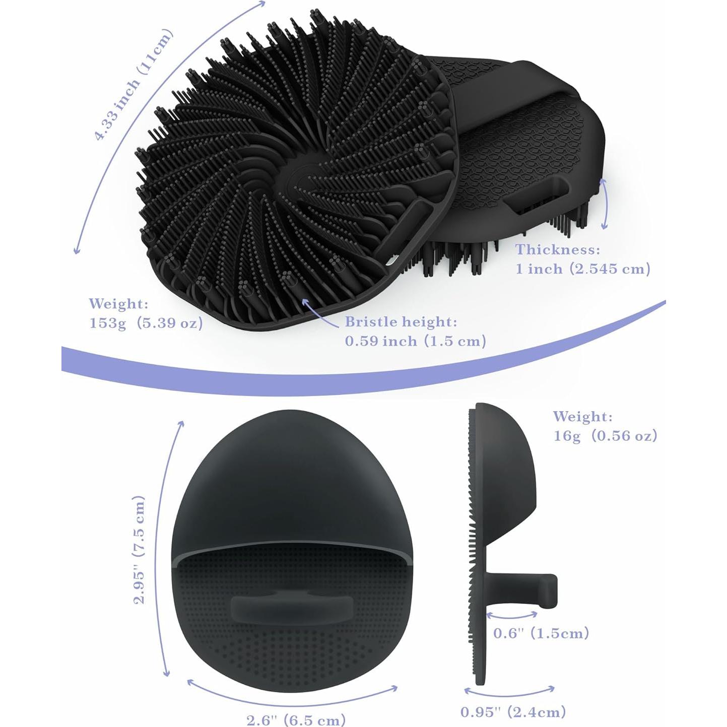 Set 2 Cepillos de Silicona Manmihealth para Cara y Cuerpo