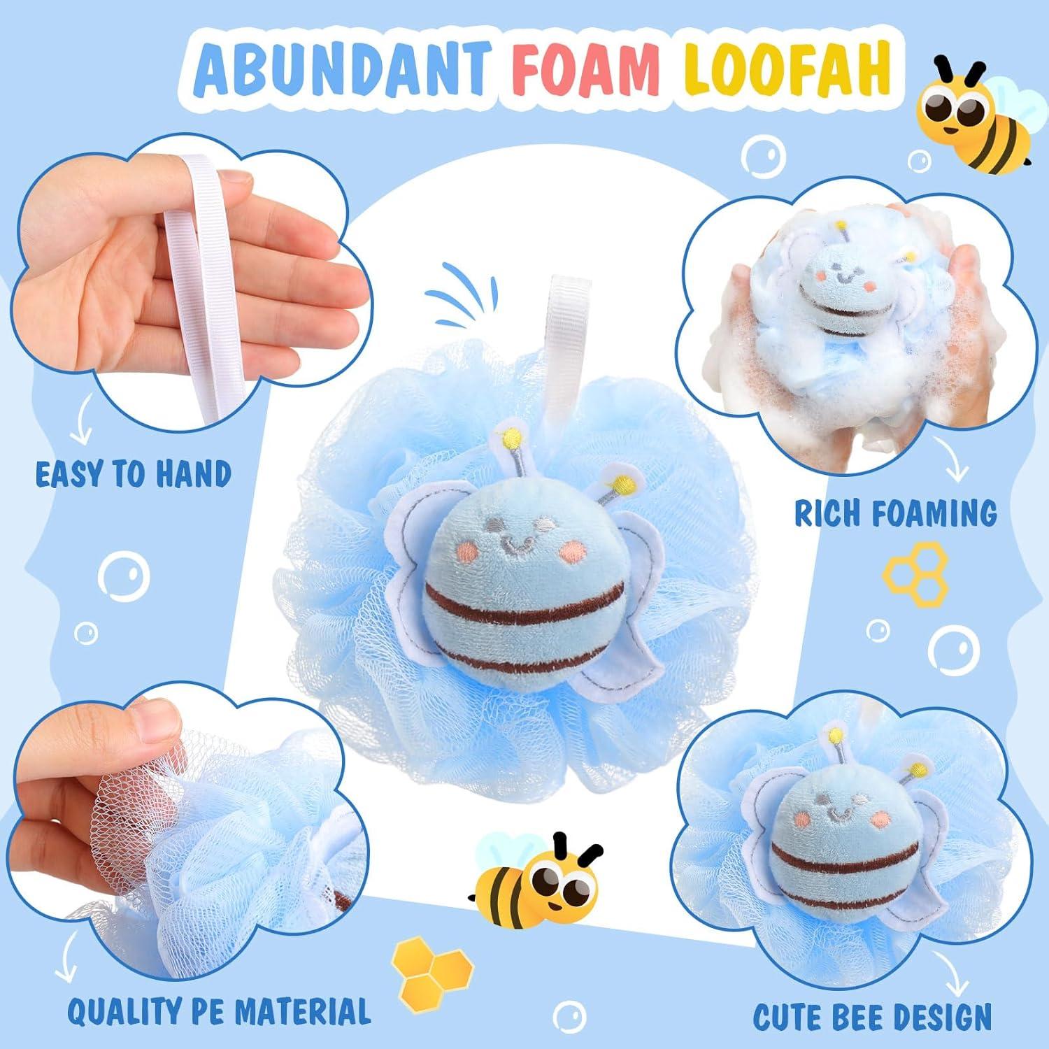 Set de 4 Esponjas de Baño Exfoliantes Reallnaive Abeja Multicolor