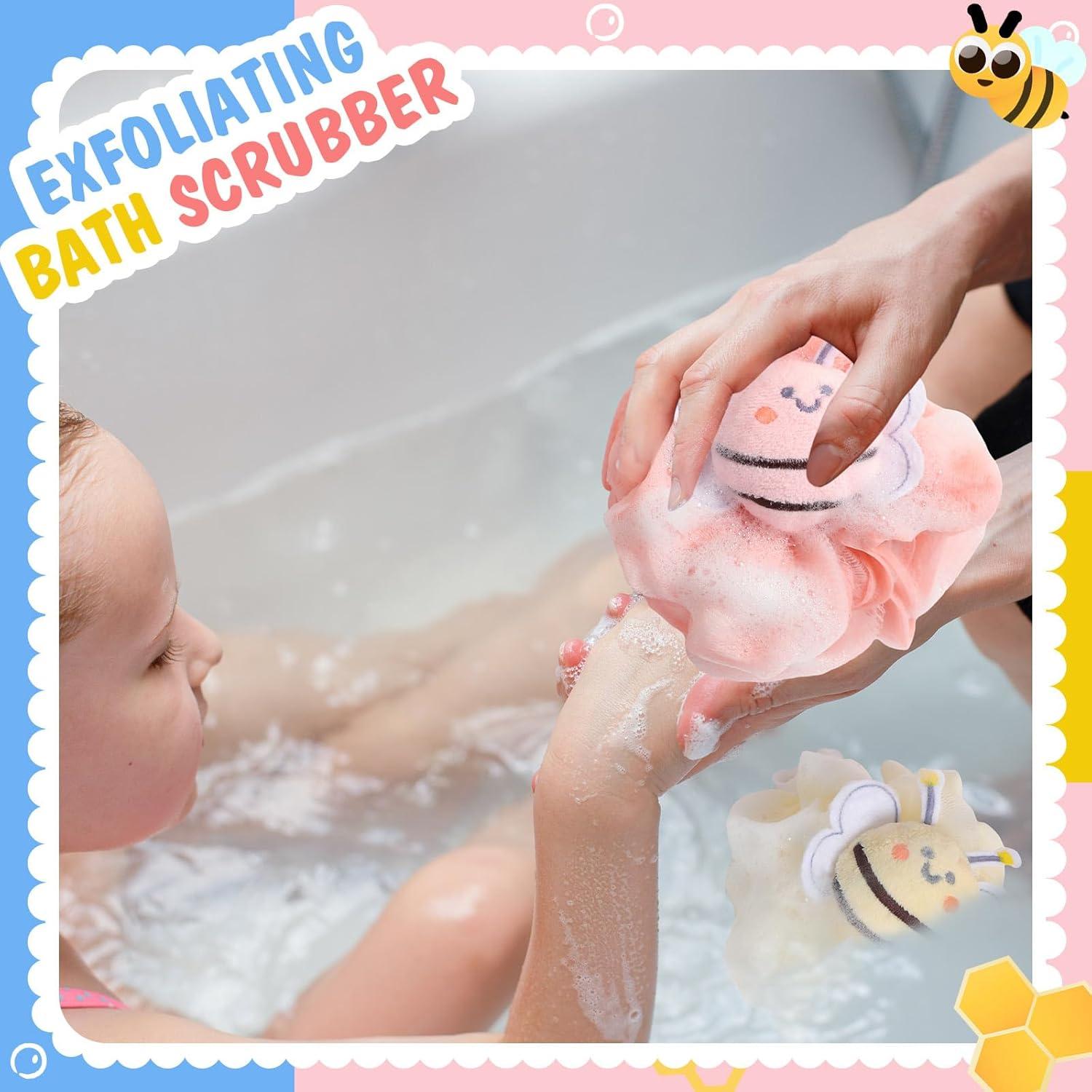 Set de 4 Esponjas de Baño Exfoliantes Reallnaive Abeja Multicolor