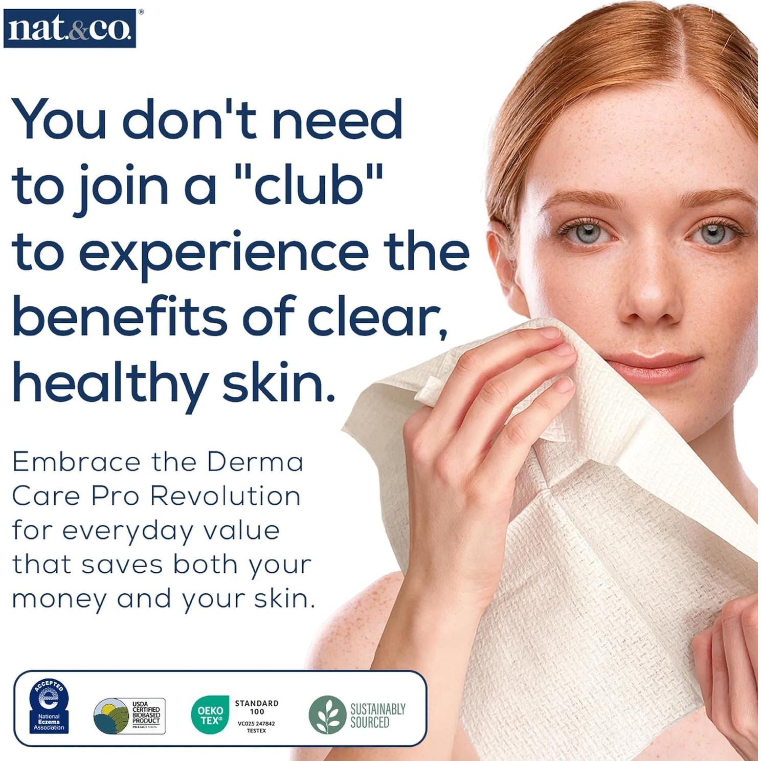 Toallas Faciales Biobasadas Nat.&Co. 50 Unidades 30x26 cm