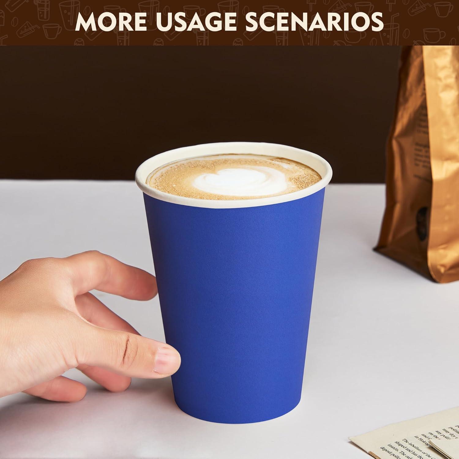 Tazas de Café Desechables YEEHAW 16 oz 100 Paquete con Tapas