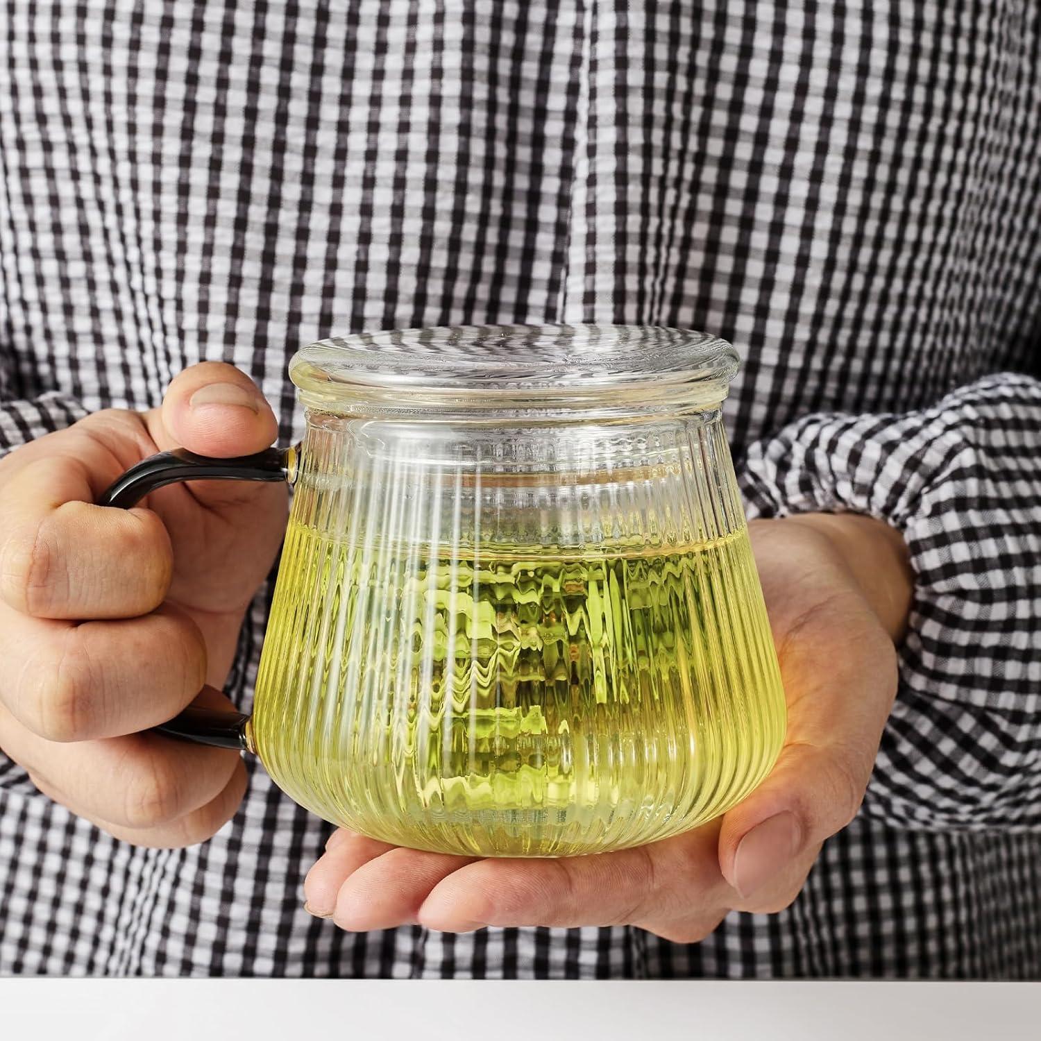 Taza Infusora de Té Lezero de Vidrio Borosilicato 414ml