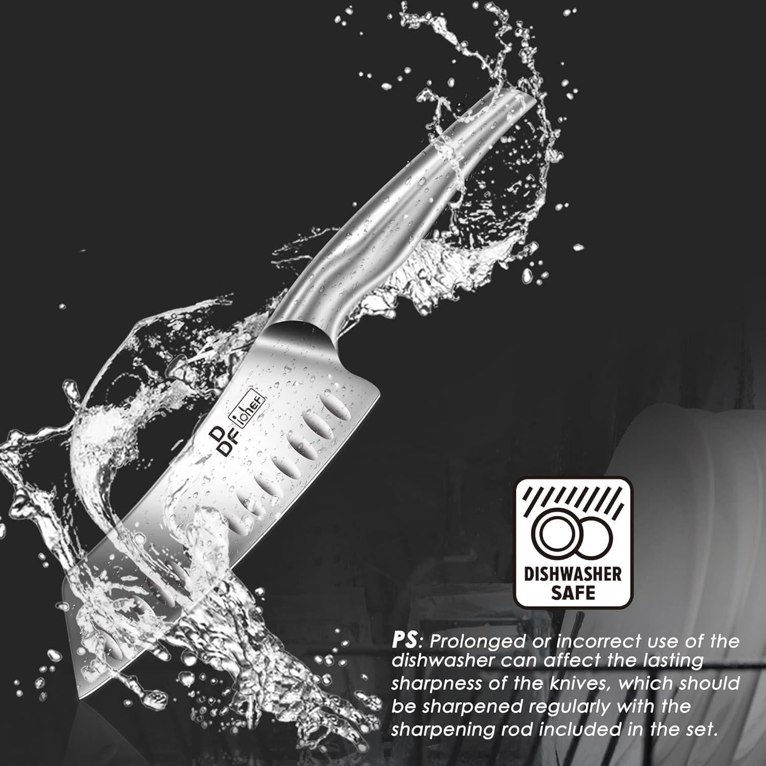 Juego de cuchillos de cocina DDF iohEF 16 piezas acero inoxidable