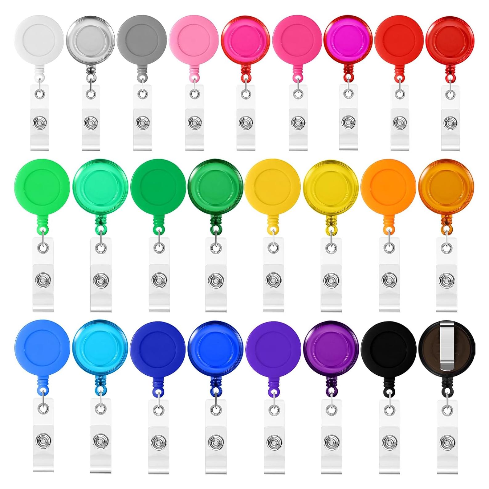 Harloon 150 Pcs Porta Insignias Retráctiles 70 cm 25 Colores