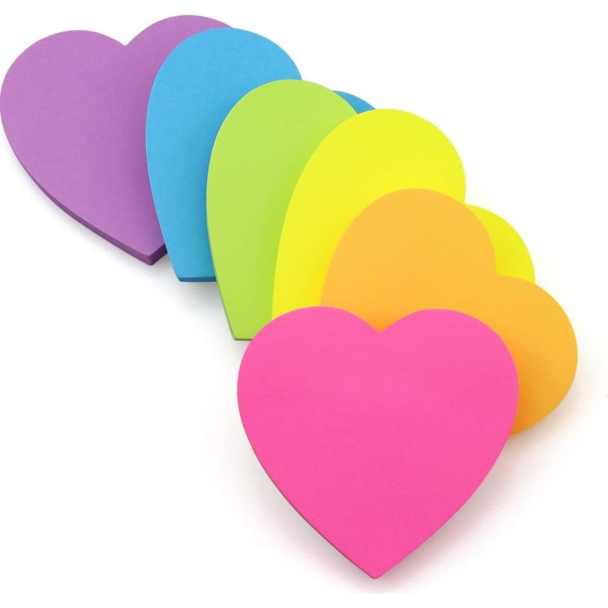 Notas Adhesivas Corazón SIMONA 6 Colores Brillantes 75 Hojas