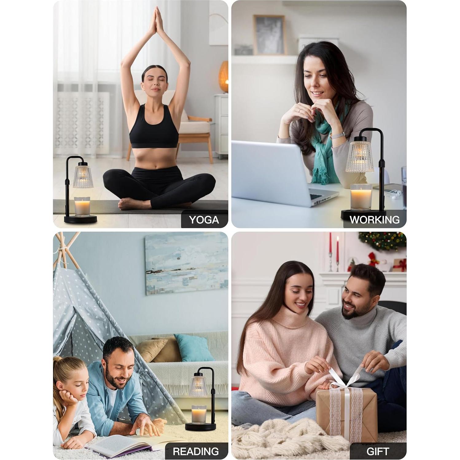 Lámpara Calentadora de Velas GODONLIF Negra con Temporizador 50W