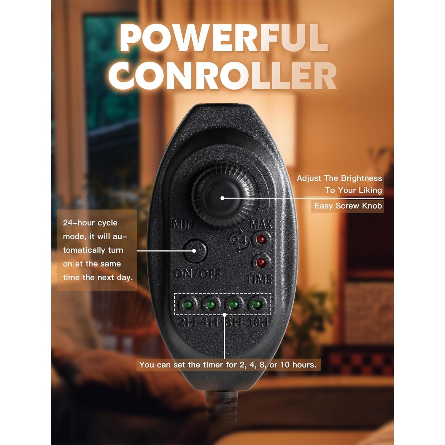 Lámpara Calentadora de Velas GODONLIF Negra con Temporizador 50W