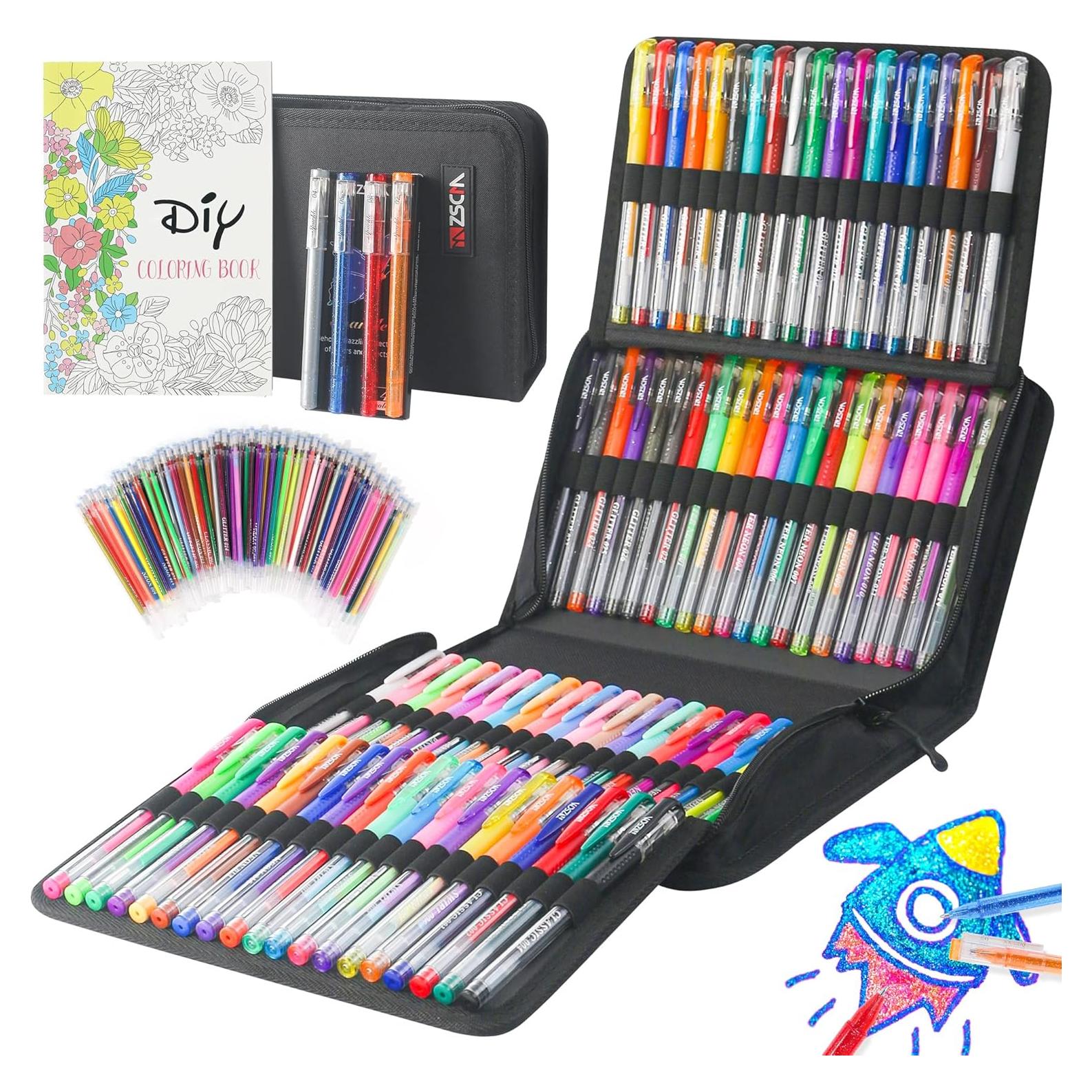 Paquete de 104 Bolígrafos de Gel ZSCM para Arte y Dibujo