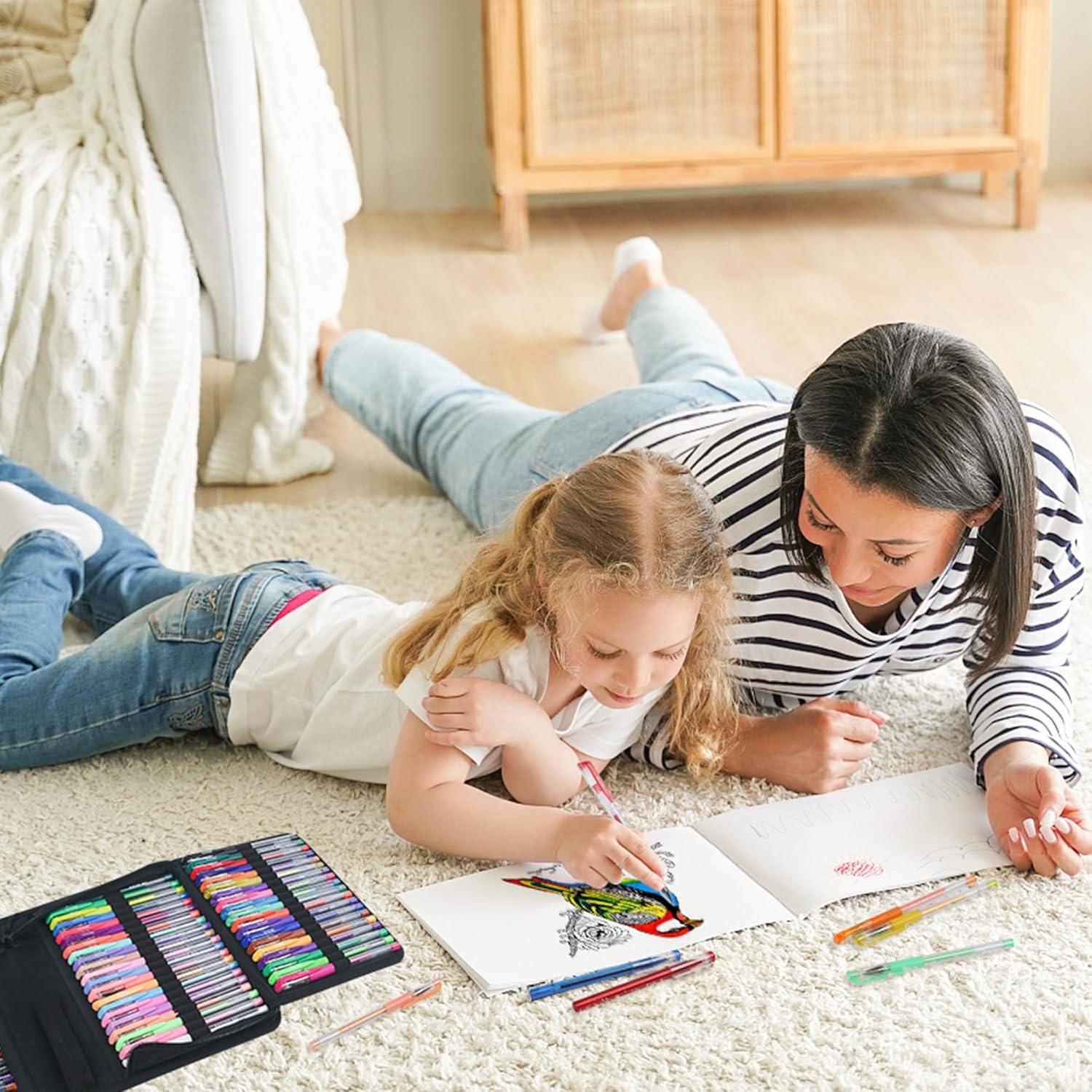 Paquete de 104 Bolígrafos de Gel ZSCM para Arte y Dibujo