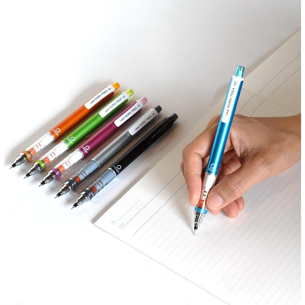 Lápiz Mecánico Uni Kurutoga Estándar 0.5mm Verde Retráctil