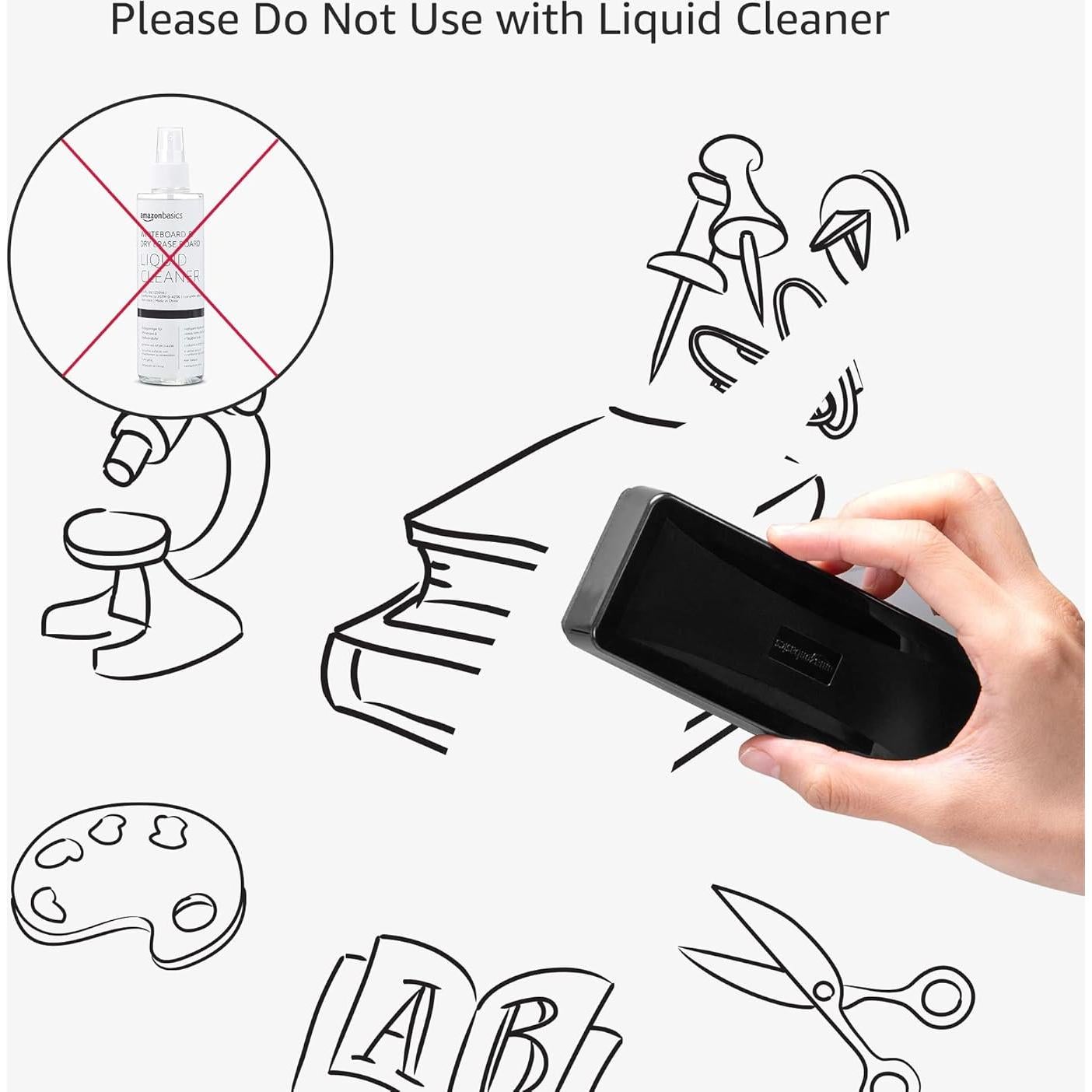 Borrador de Pizarra Blanca Amazon Basics - Paquete de 4